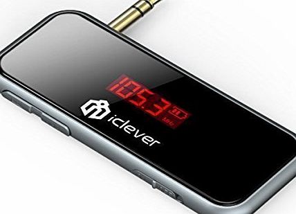 iClever [Updated - Mini Version] iClever IC-F50 Mini Universal In-Car Wireless FM Transmitter, Stream Music for Car Stereo System for Smartphone, iPad/iPod, Tablet PCs, MP3/MP4 and More, Grey (Updated Mini Ve